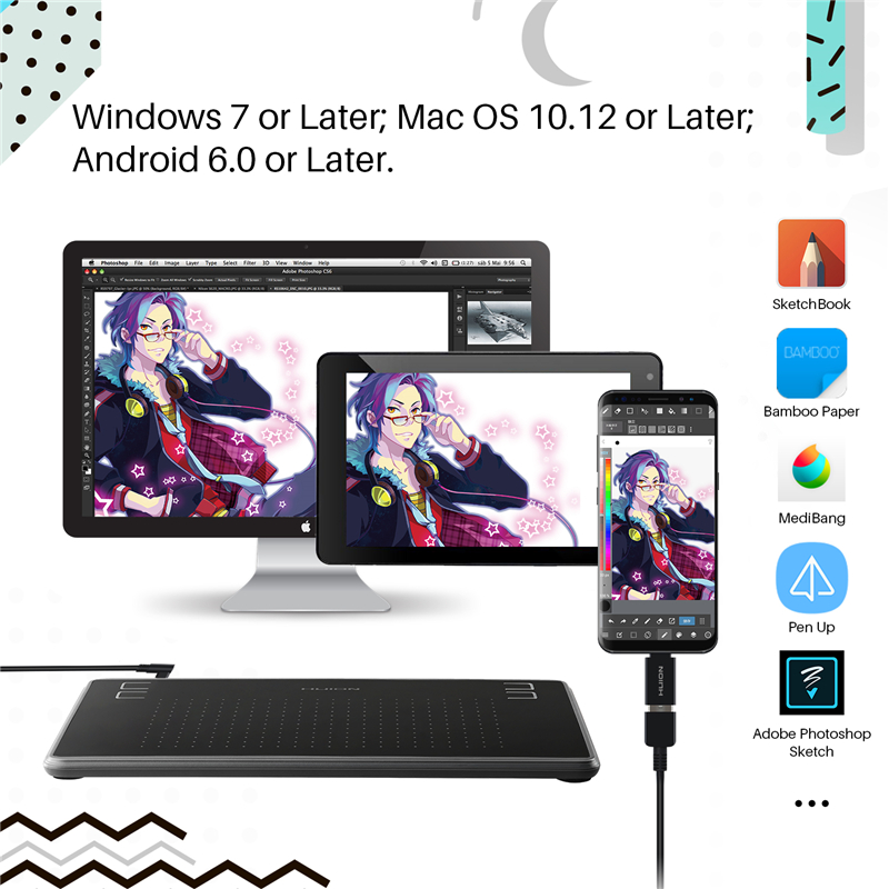 Digital Signature Pad - H430P 애니메이션 디자인 아티스트 보드 전자