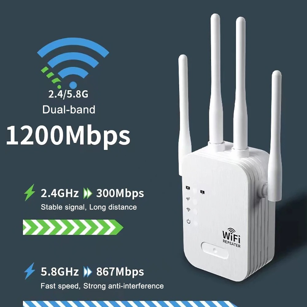 Wifi Range Extender - 1200Mbps WiFi 리피터 무선 WIFI 확장기