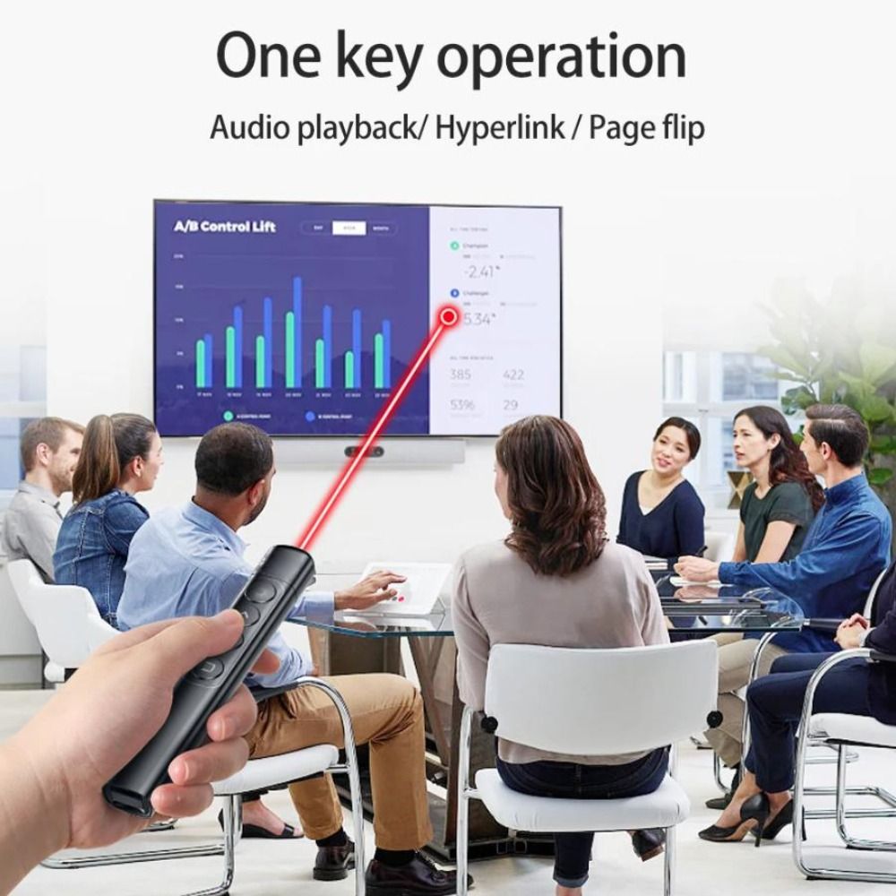 Presentation Remote Laser - 2.4GHz 무선 프레젠테이션 클릭커 USB 충전