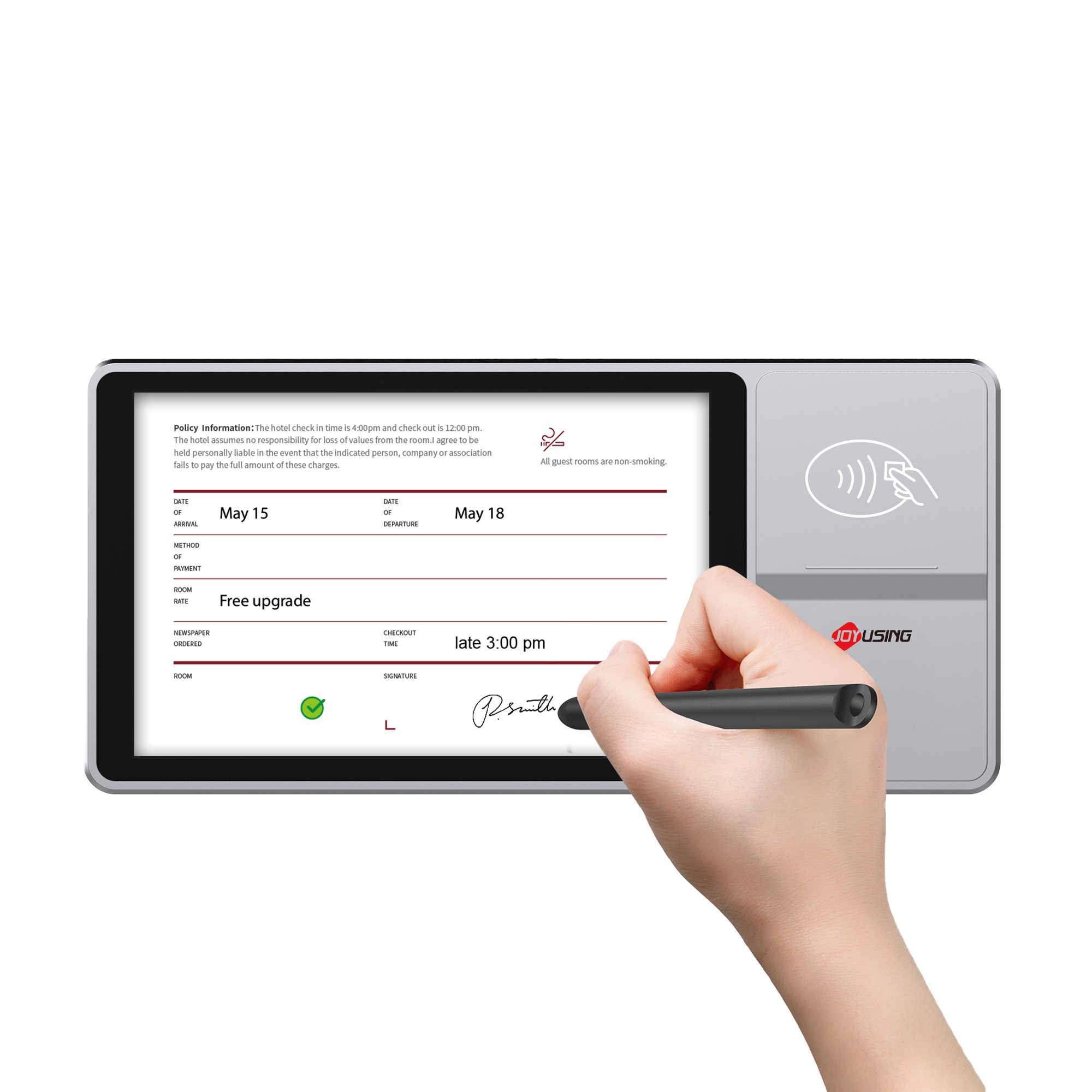 Digital Signature Pad - NFC 지문 및 카메라 문서 스캐너
