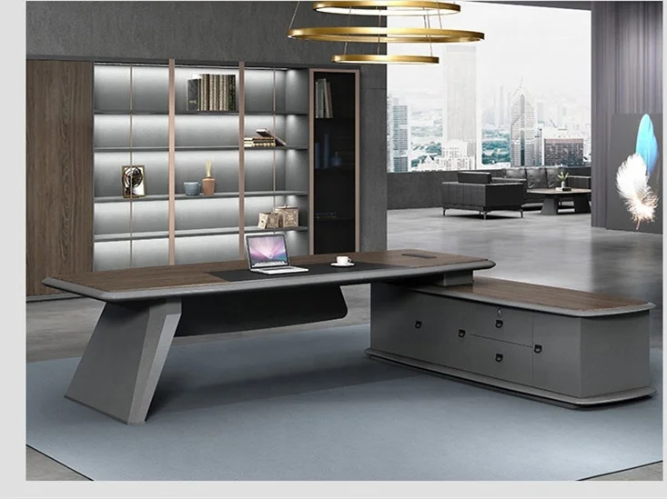 Office Tech Design - 2026년형 하이테크 고급형 임원용 책상 2400mm/2800mm