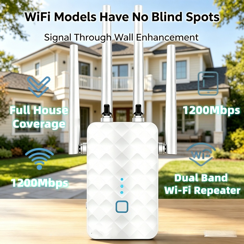 Wifi Range Extender - 1200Mbps WiFi 리피터 무선 2.4G/5GHz 듀얼