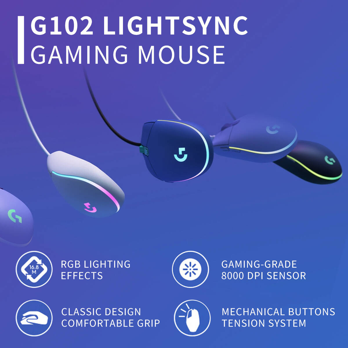 G102 로지텍 G203 게이밍 마우스, 클래식 블랙, - Logitech Mouse G203 리뷰 및 가격