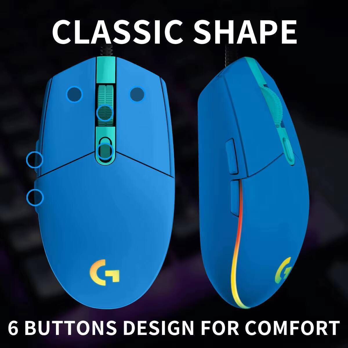 로지텍 G203 게이밍용 유선 마우스 200-8000  - Logitech Mouse G203 리뷰 및 가격