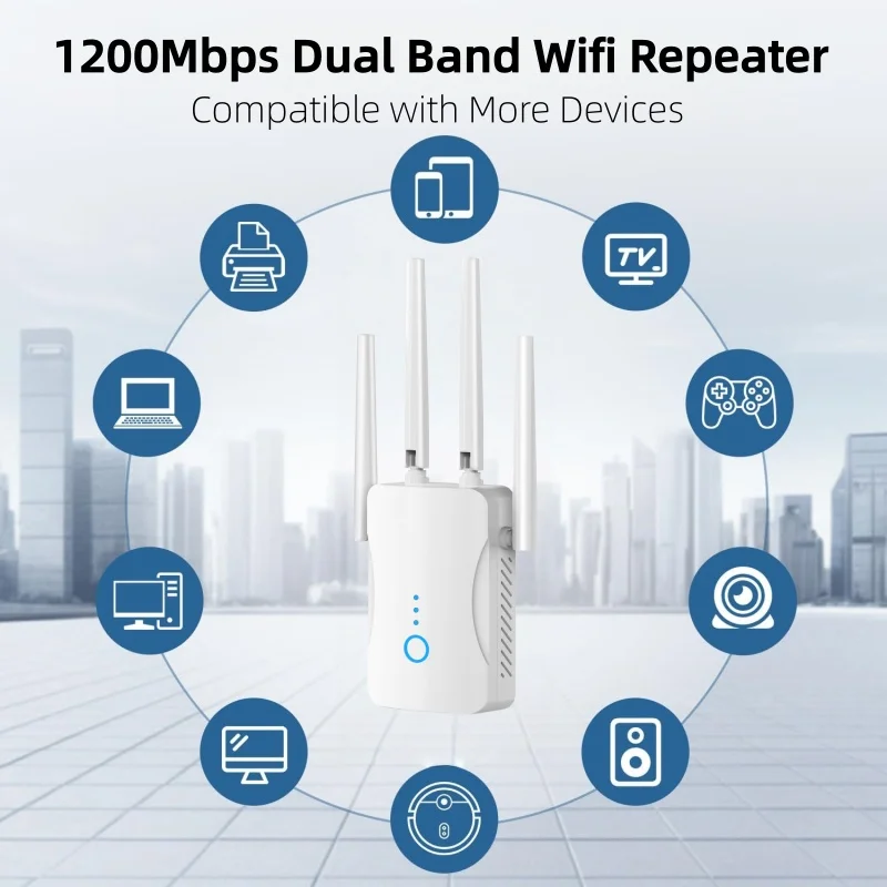 1200Mbps 듀얼 밴드 WiFi 리피터 무선 2.4 - Wifi Range Extender 리뷰 및 가격