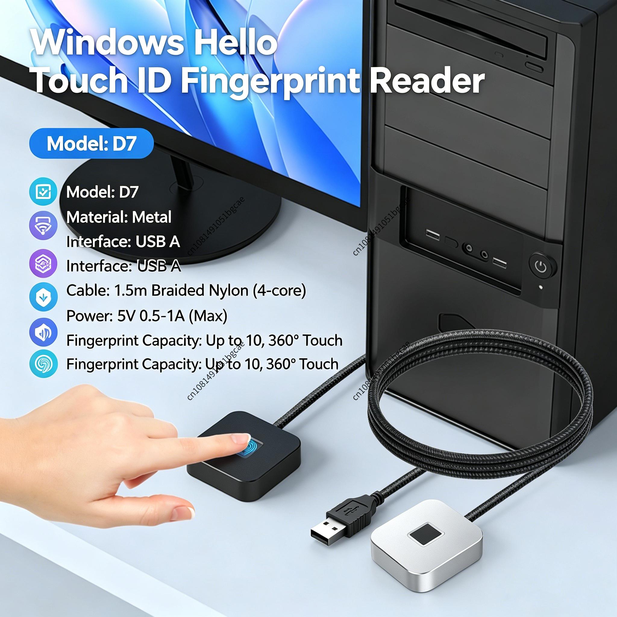 Windows Hello 지문 인식 리더용 5피트 케이 - Fingerprint Reader Usb 리뷰 및 가격