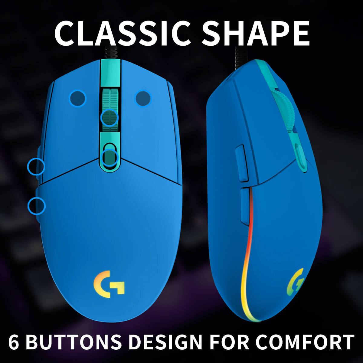 로지텍 G203 프로디지 RGB 유선 게이밍 마우스,  - Logitech Mouse G203 리뷰 및 가격