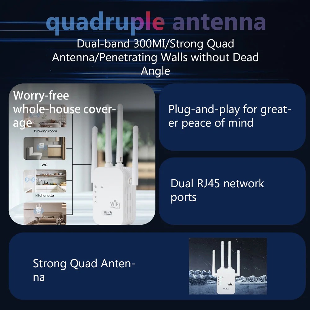 300Mbps 무선 와이파이 리피터 와이파이 익스텐더  - Wifi Range Extender 리뷰 및 가격